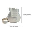 thumbnail image 2 of Bolso de mano pequeño con forma de guitarra, correa ajustable de PU de gran capacidad para mujeres y niñas, 2 of 6