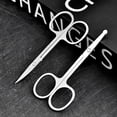 thumbnail image 6 of EXLEAF 1 Pc Professional Stainless Steel Scissor Nail Art Manicure Scissors Eyebrow Nose Hair Nail Cuticle Curved Scissors Makeup Tools Hair Scissors, 6 of 7