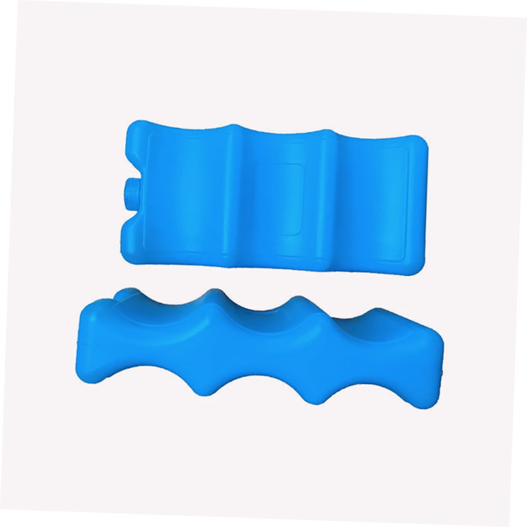 Tineasur 4pcs Ice Packs for Cooler Rubber Blue for Freezing