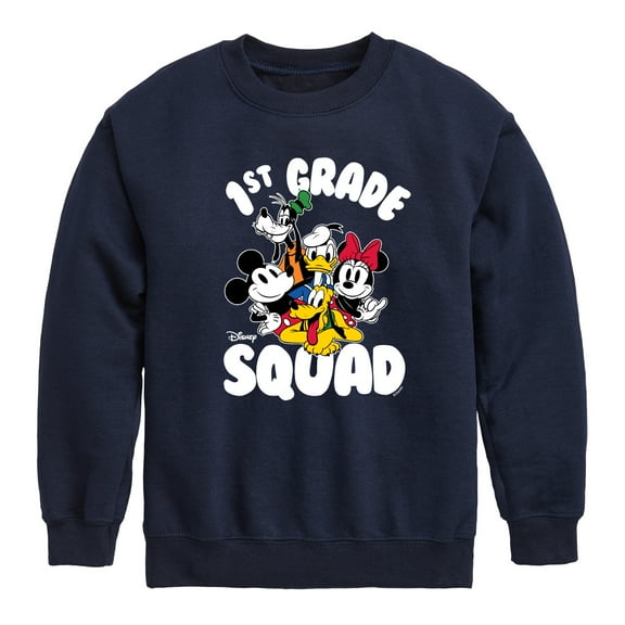 Mickey & Friends - 1st Grade Squad - Youth Crewneck Fleece Sweatshirt