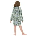 thumbnail image 7 of FORMRS Niños Bathrobe Unisex Hooded Robe Soft Plush Pajamas Sleepwear, Size 10-12T, Blue Blossom, 7 of 7
