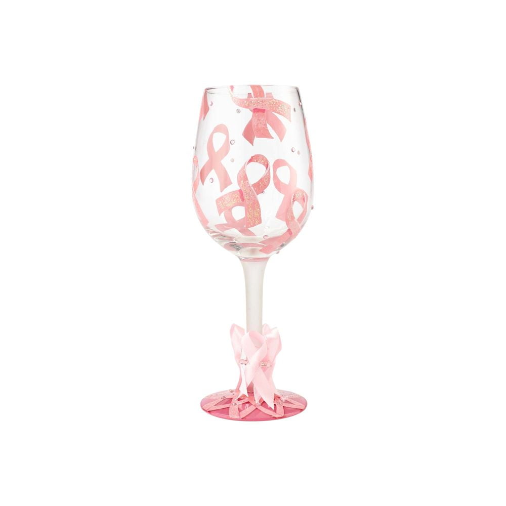 Lolita Pink Ribbon Wine Glass #6000742