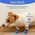 thumbnail image 2 of 2 Pairs Anti-Slip Dog Socks for Indoor on Hardwood Floor Wear - Strong Grips Traction Control Prevents Licking Dog Paw Protection for Pet Puppy Dogs, 2 of 7