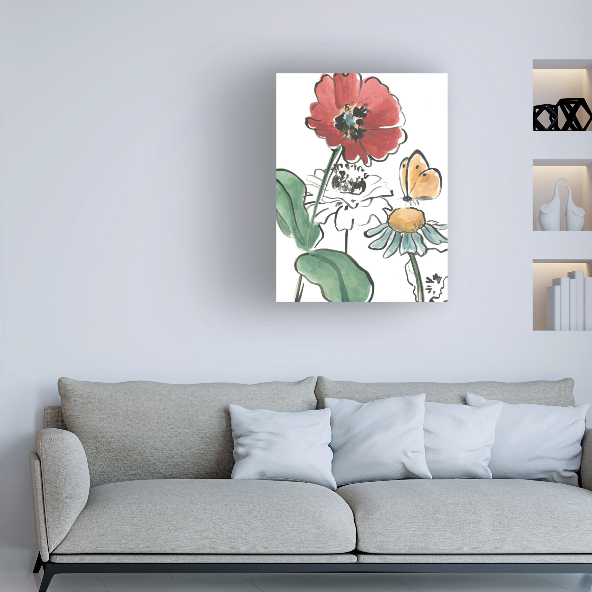 June Erica Vess 'Boho Florals II' Canvas Art