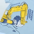 thumbnail image 5 of HILEELANG Little Boy Summer Short Sleeve Tees Blue Excavator Shirts Cotton Casual Graphic Crewneck Construction T Shirts 3PC 5T, 5 of 5