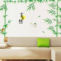 2 Pcs Bamboo Wall Decor Fashion Vinyl Mural Decal Wall Sticker for Glass Window Living Room Home
