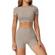 thumbnail image 1 of Conjuntos de entrenamiento for mujer, 2 piezas, sujetador deportivo, camiseta sin mangas, polainas de cintura alta, gimnasio, Yoga, ropa activa, Top de entrenamiento for mujer, 1 of 5