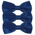 thumbnail image 7 of Mens Smooth Satin Feel Wedding Pre-Tied Blue Bow Tie Sets, 7 of 7