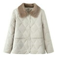 thumbnail image 5 of Winter Coats for Women Winter Warmth Reimagined Thickened Short Coat With Trim Fashionable Quilted Jacket Outerwear For Cold Weather Comfort And Style Winter Jackets for Women, 5 of 5
