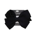 thumbnail image 3 of Motique Accessories Black Sweatshirt Fleece Hair Bow Hair Clip Large, One Size Fits for Teens Girls, 3 of 3