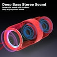 thumbnail image 4 of Dammyty Portable Bluetooth Speaker with Deep Bass Basser, Wireless Stereo Sound Bluetooth Speaker With 5.3,IP67 Waterproof,TWS Pairing for Home Party Outdoor（Red）, 4 of 7