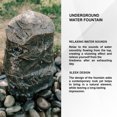 thumbnail image 6 of XBrand 31.75"H Gray Fiberglass Outdoor Modern Pillar Stone Textured Underground Water Fountain With Auto Shut Off Pump, Includes Underground Tank, Modern Outdoor Fountain, Lawn and Garden Décor, 6 of 11