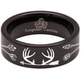 thumbnail image 5 of Deer and Arrows Tungsten Carbide Ring, 5 of 9
