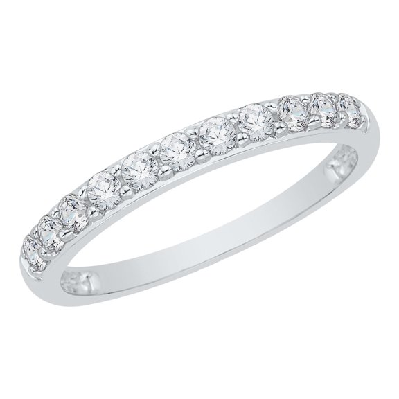 Diamond Wedding Band in 14K White Gold (1/2 cttw)