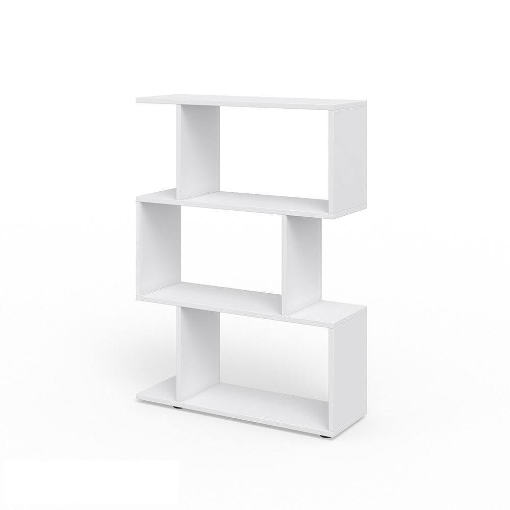 Leumius 3-Tier Bookshelf,Modern Simple Storage Rack for Books/Décor for Bedroom,Living Room,White
