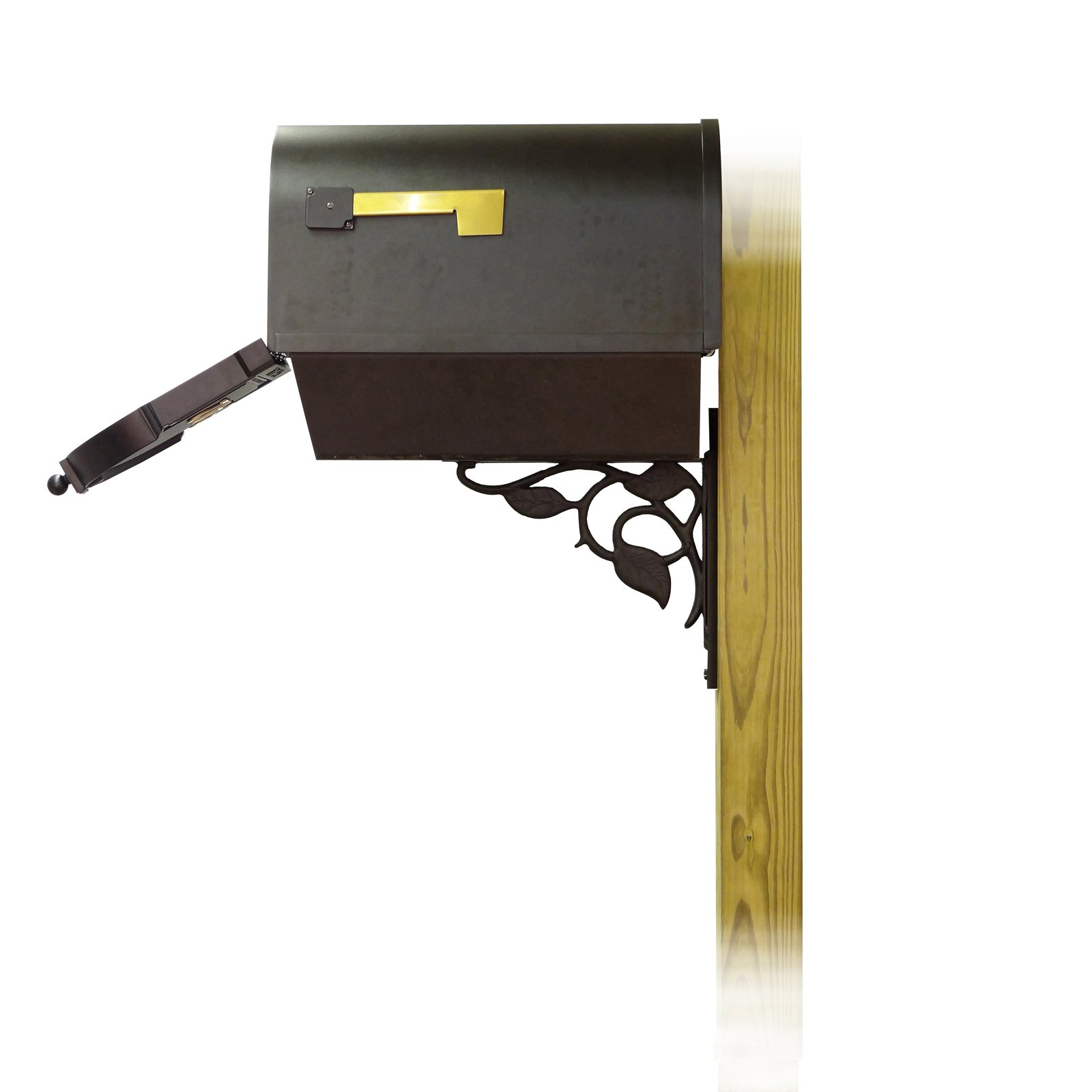Special Lite Products Berkshire Curbside Mailbox with Front Address Numbers Newspaper Tube and Floral Mailbox Mounting Bracket - image 2 of 4