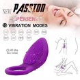 thumbnail image 3 of Anillo de falo de silicona 10 modos de vibración Masaje multidiente Climax sexual TFixol Producto vivo, 3 of 7