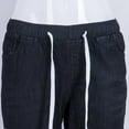 thumbnail image 4 of AMERTEER Women‘ s Mid Rise Skinny Jeans Drawstring Elastic Waist Denim Pants, 4 of 4