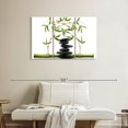 thumbnail image 2 of Elephant Stock Zen Pebbles And Bamboo Wall Art - Horizontal Multi Panel Canvas - Bathroom Wall Decor - Floral And Botanical Multi Panel - Beige And White Decor - 38" x 24", 2 of 8
