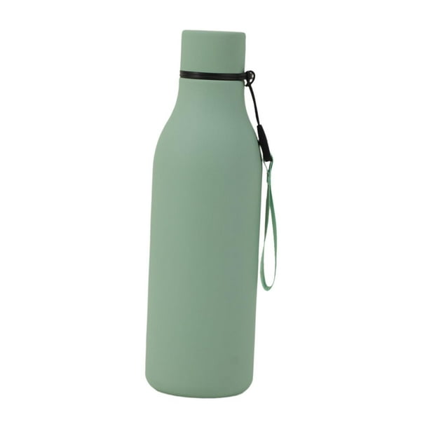 Termo reutilizable de 550 ml, sencillo, con correa, elegante y moderno. Verde