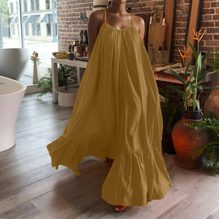 knee length dresses for ladies SHANE Elegant Backless Sleeveless Loose Waist Party Maxi Evening Dress –  Bali Lumbung main image 1