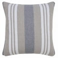 thumbnail image 6 of HomeRoots 20" X 20" Beige Gray And White 100% Cotton Striped Zippered Pillow, 6 of 10