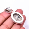 thumbnail image 2 of Chrome Chalcedony / Mtorolite -Zimbabwe Fine Art 925 Sterling Silver Pendant 1.76", Olive Chrome Chalcedony Pendant P_8066_314_26, 2 of 2