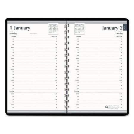 House Of Doolittle Refill Appointment Book House of Doolittle Daily Appointment Book, 15-Minute Apppointments, 8 x 5, Black, 2018 ()