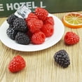 thumbnail image 2 of 30pcs Artificial Raspberrys Fake Fruit Realistic Fruits Simulation Plant Props Plastic Ornament, 2 of 3