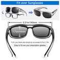 thumbnail image 5 of TINHAO Men's Fit Over Glasses Sunglasses with Hard Case, Polarized UV400 Wear Over Prescription Glasses for Driving Fishing Hiking Golf Cycling, 5 of 7