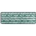 thumbnail image 5 of SKYSONIC 2X6 Feet Christmas Green Scattered Snowflakes Runner Rug with Rubber Backing, Teal White Stripes Non Slip Entryway Rug Runner Washable Soft Area Rug Carpet for Hallway Bedroom Kitchen Decor, 5 of 6