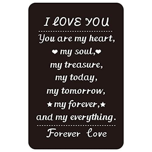  I Love You Cards for Him - Gifts for Him for Father's Day  Christmas Valentines, To My Love Wallet Insert, the Day I Met You Gifts for  Him, Boyfriend I Love