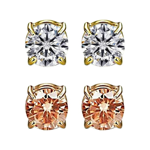 Pendientes de botón para mujer, pendientes de botón, pendientes de botón para mujer de 6 mm con clip sin orificio, pendientes líquidos, pendientes magnéticos de acupresión, pendientes magnéticos (2 pa