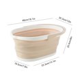 thumbnail image 4 of FLhrweasw Cubo Plegable Cubo Rectangular para Lavado Autos para Limpieza La Casa (Beige), 4 of 8