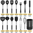 thumbnail image 2 of Silicone Cooking Utensil Set, Non-Stick Kitchen Utensil 24 Pcs Cooking Utensils Set, Heat Resistant Cookware, Silicone Kitchen Tools Gift with Stainless Steel Handle (Gray-24pcs), 2 of 7