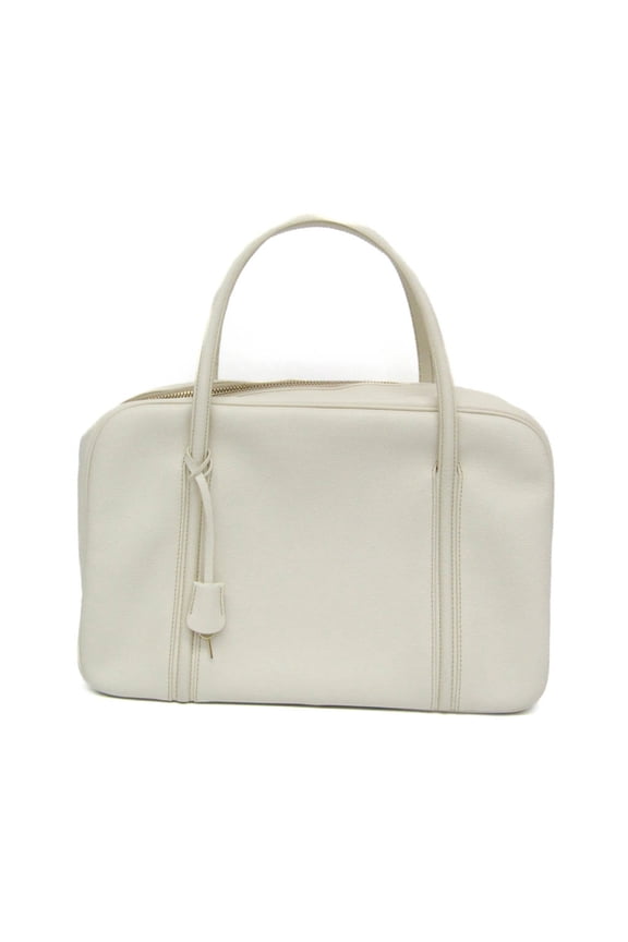 Pre-Owned Valextra Women's Leather Handbag White