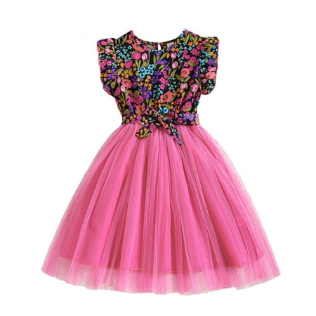 

Fandiiiii Dress Shoes Baby Girl 2024 Summer Children s Clothing Girls 8 12 Years Old Princess Skirt Children s Clothing Flying Sleeve Dress
