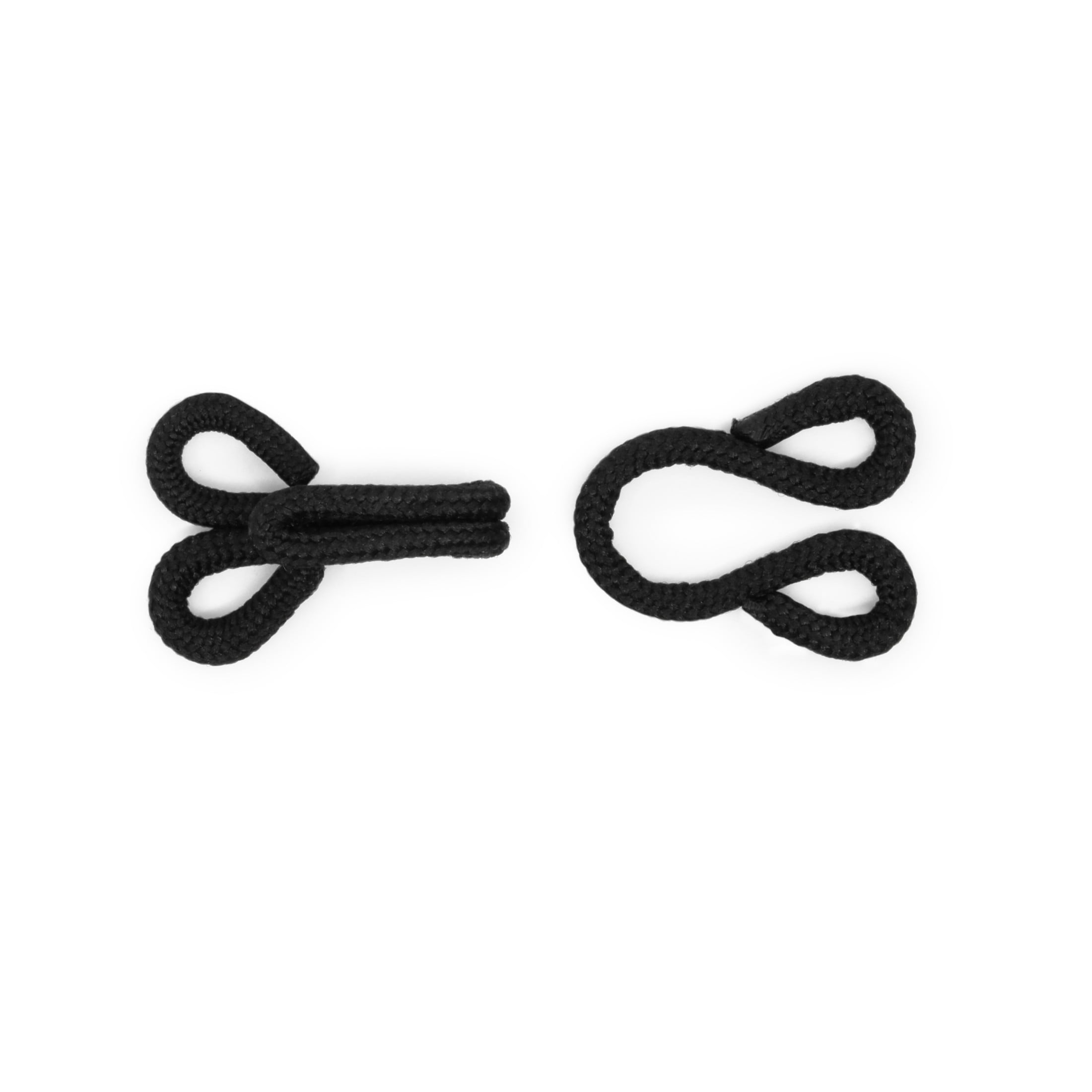 (4 pack) Dritz Covered Black Hooks & Eyes for clothing or crafting, 2 Sets