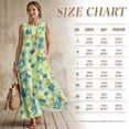 thumbnail image 7 of Xixirimido Palm Trees Sunset Green Print Women Maxi Dresses Casual Summer Dresses Tank Long Flowy Sleeveless Sundresses with Pockets Beach Vacation Outfits, Large, 7 of 7