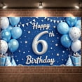 thumbnail image 3 of Blue Silver Theme Happy 6th Birthday Banner Starry Design 6th Birthday Display Glitter Balloons Silver Number Decor Kids Birthday Backdrop for 6th Birthday Party Kids Celebration Indoor Decoration, 3 of 9