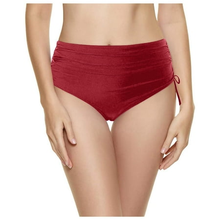 RUTAYY Swimwear Women Swim Bottom High Waist Retro Basic Full Coverage Bikini Tankini Swimsuit Briefs Pool Beachwear