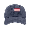 thumbnail image 5 of USA 250th Anniversary Distressed Denim Hat 1776-2026 Adjustable Patriotic Commemorative Baseball Cap Gifts for Veterans Patriots Men Women,Navy, 5 of 5