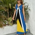 thumbnail image 6 of Saint Lucia Flag Sleeveless Dress Summer Women Clothes Dress for Pregnant Women Dresses, 6 of 9
