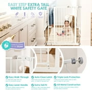 Regalo Easy Step Extra Tall Walk Thru Baby Safety Gate, Fits Openings 29-36.5 Inches, White