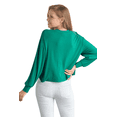 thumbnail image 3 of Women’s Ribbed Galore Long Sleeve Top, Kelly Green, L, 3 of 4