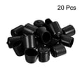 thumbnail image 2 of Uxcell 20 piezas Tapas redondas de goma 0.87" Cubierta negra protectores de rosca, 2 of 7
