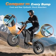 ASKGO GT16 Electric Dirt Bike for Adults,3000W Peak Electric Motorcycle 40MPH 48V 30A Battery,100Miles Electric Bike,16Tire Ebike,Dual Hydraulic Brakes E Mountain Bike,Full Suspension,UL2849