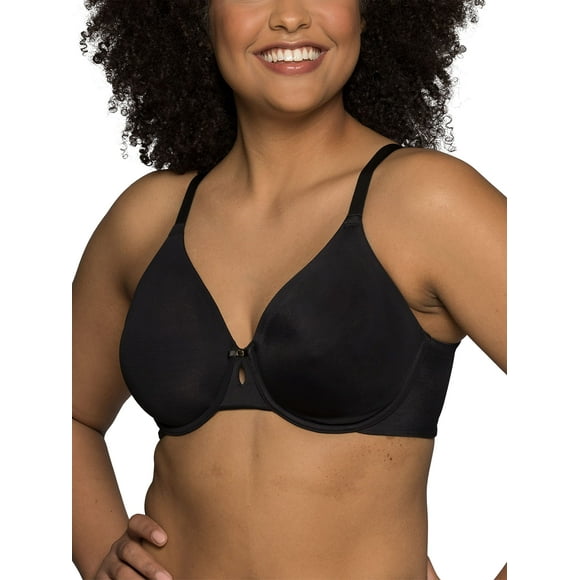 Vanity Fair Women's Unlined Bras with Underwire (34C-44DDD), Smoothing-Black, 44C