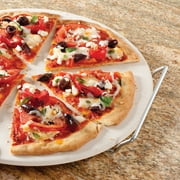 Nordic Ware 2-Piece Pizza Bakeware Set with 13 Ceramic Pizza Stone and Steel Wire Holder