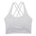 thumbnail image 5 of Women's Cross Back Sport Bras Padded Strappy Cropped Bras Activewear Padded Camisole for Yoga Workout Fitness, 5 of 8